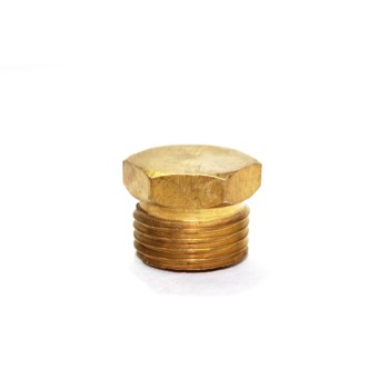 Brass Plug Adapter Hex Male End.